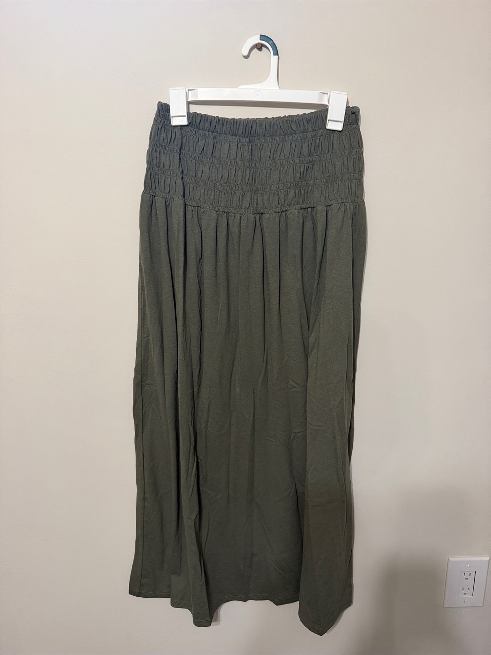 Universal Thread Olive Smocked Waist Maxi Skirt